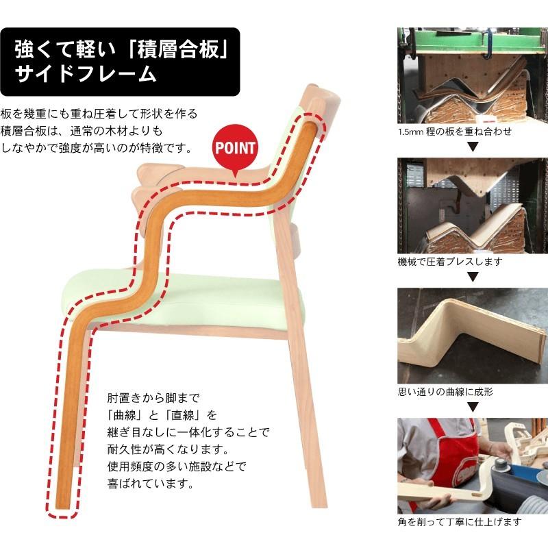 貞苅椅子製作所 ダイニングチェア 肘付 座面高45 敬老の日 立ち上がり