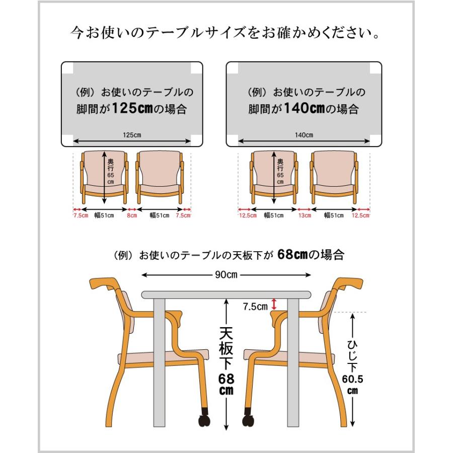 貞苅椅子製作所 ダイニングチェア 高齢者椅子 肘付 キャスター付き