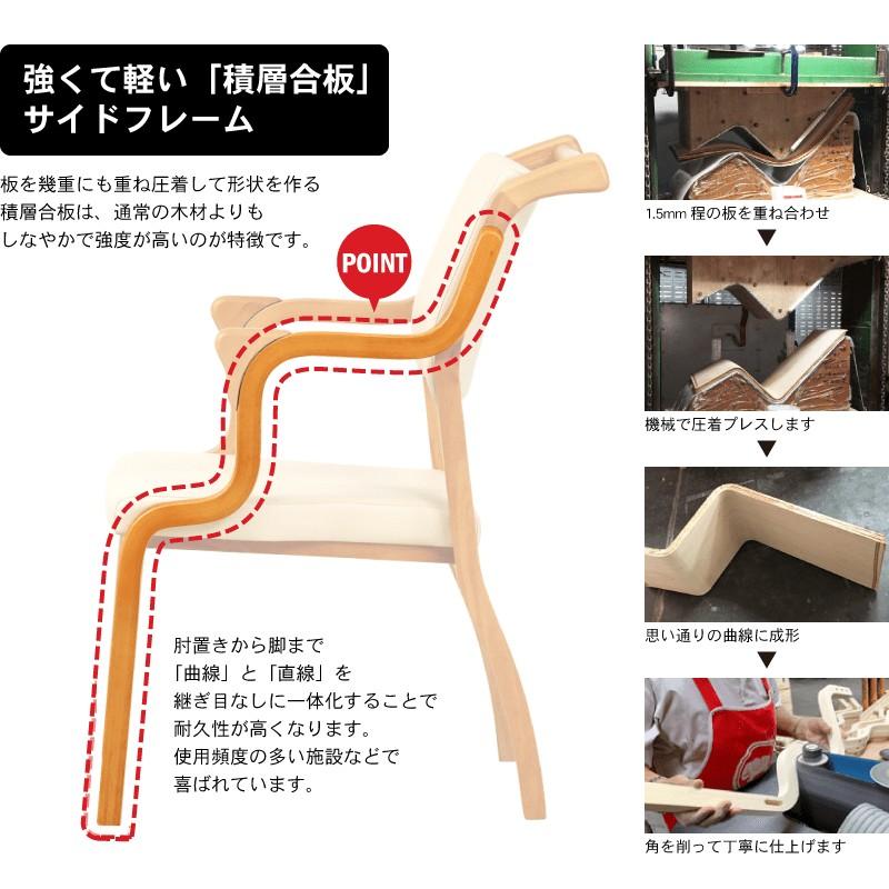 貞苅椅子製作所 ダイニングチェア 高齢者椅子 介護椅子 肘付