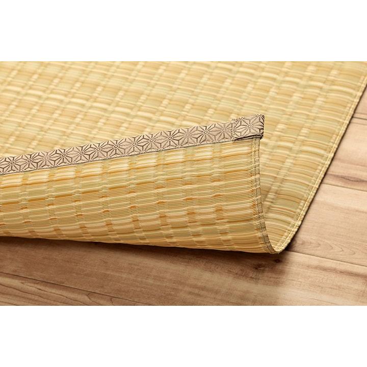 洗える カーペット ラグ 敷詰 除菌スプレー ござ 【ブラウン】 団地間6