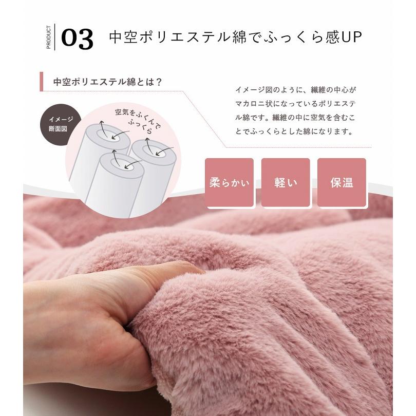 イケヒコ こたつ布団 正方形 無地調 ダスティ【ピンク】 約205×205