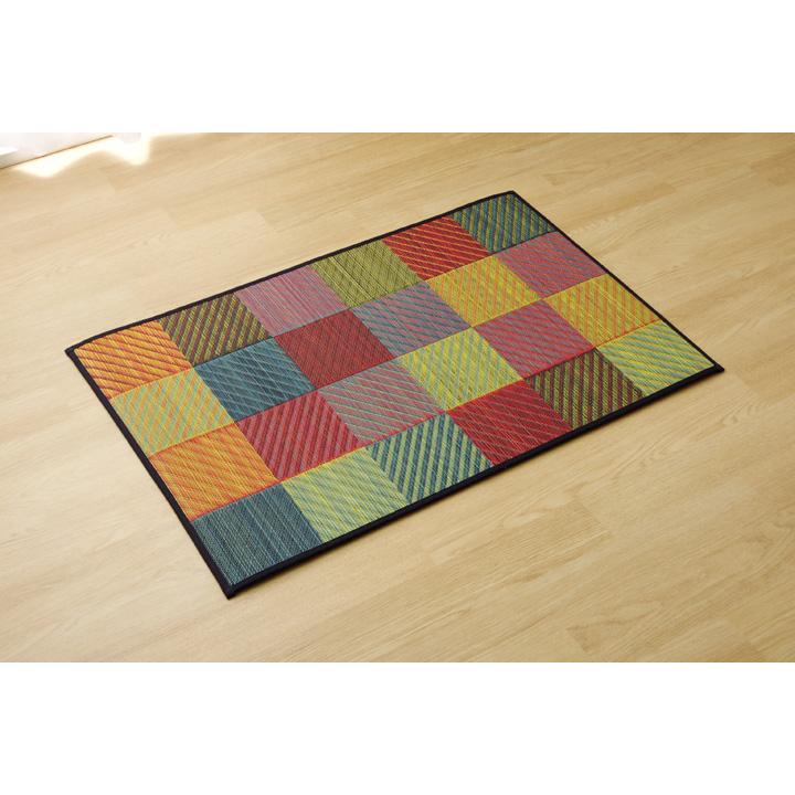 玄関 マット 室内 日本製 国産 い草 自然素材 グラデーション カジュアル 【ベージュ】 約60×90 8819860 | イケヒコ | 17