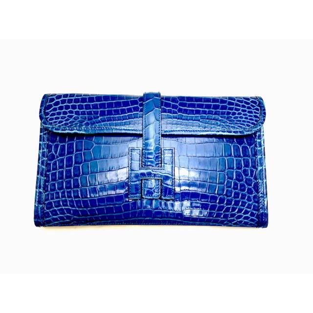 HERMES（エルメス） ジジェエラン クロコダイルニロティカス ブルー
