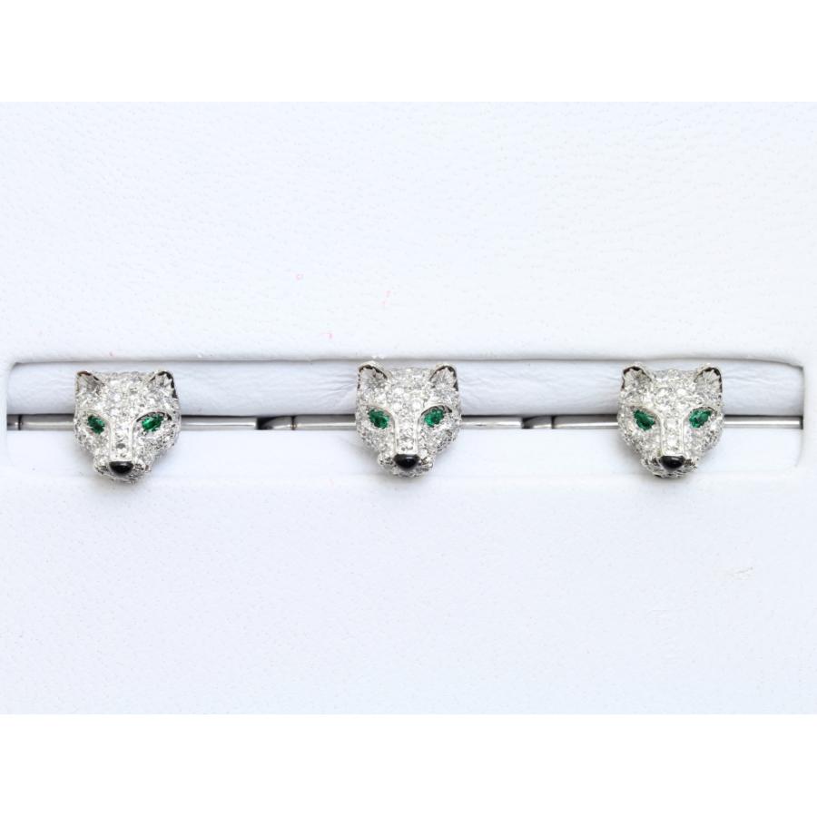 Cartier カルティエ・パンテール エメラルドダイヤ スタッドボタン3点 