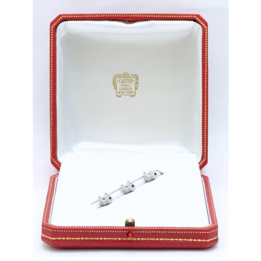 Cartier カルティエ・パンテール エメラルドダイヤ スタッドボタン3点 