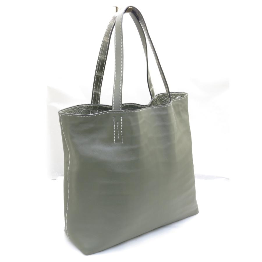 HERMES エルメス ドゥブルサンス36 グリーン系 □P刻印 クロコダイル 