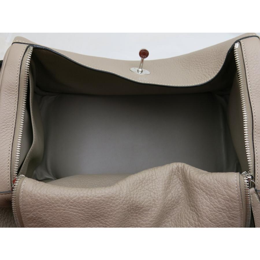 HERMES エルメス リンディ34 エトープ系xシルバー金具 □K刻印 HERMES エルメス リンディ34 エトープ系xシルバー金具 □K刻印