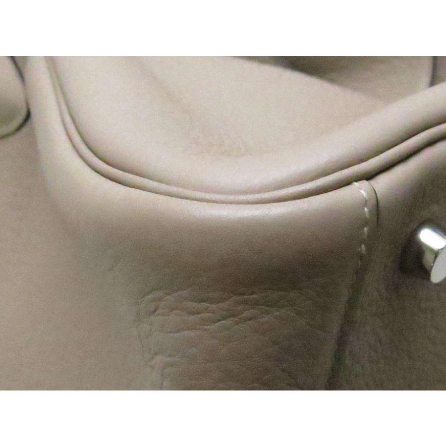 HERMES エルメス リンディ34 エトープ系xシルバー金具 □K刻印 HERMES エルメス リンディ34 エトープ系xシルバー金具 □K刻印