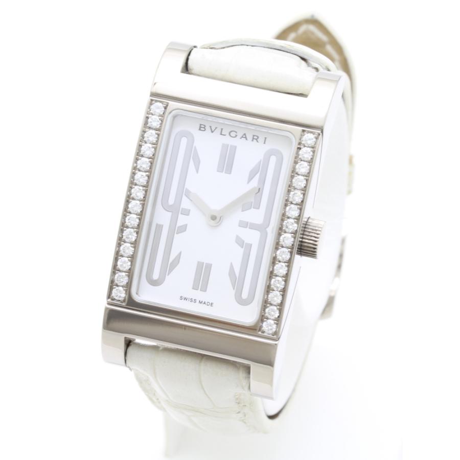 ブルガリ　レッタンゴロ　レディース BVLGARI（ブルガリ） レッタンゴロ K18W G ダイヤ RTW39G レディス