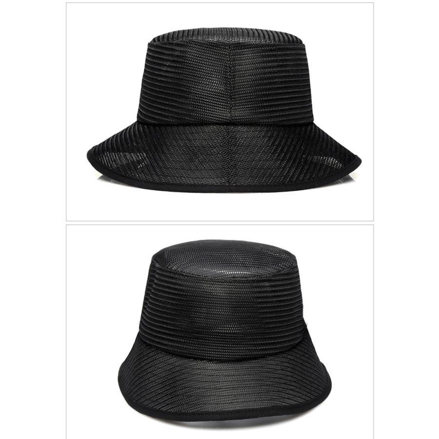 サファリハット メッシュ バケットハット メンズ レディース つば広