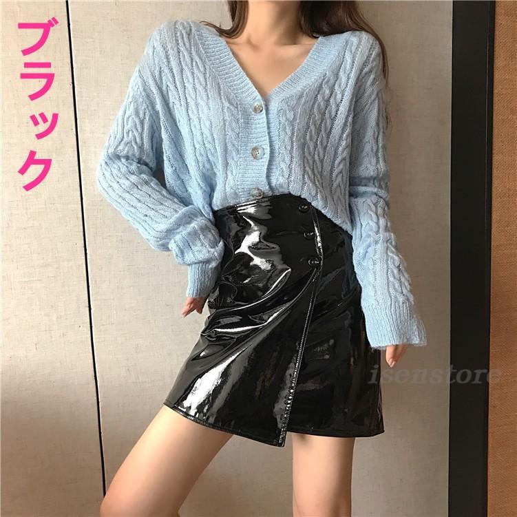 秋冬 レザースカート ミニ丈 Aラインスカート レディース PU革 秋冬 レザースカート ミニ丈 Aラインスカート レディース PU革