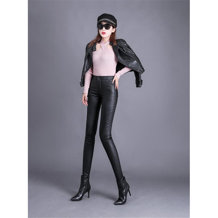 レザーパンツ レディース ロングパンツ PU革パンツ フェイク レザーパンツ レディース ロングパンツ PU革パンツ フェイク