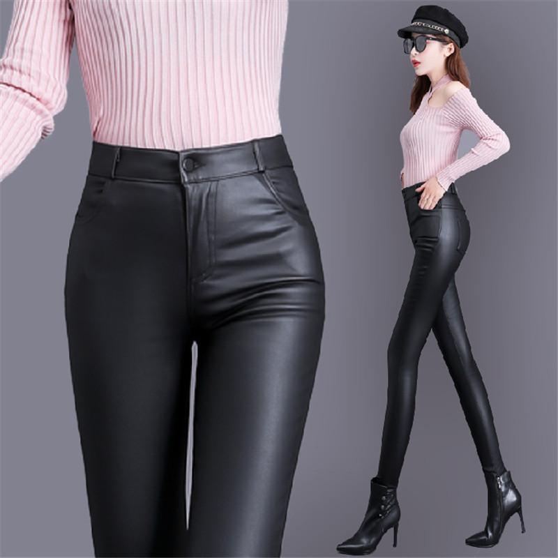 レザーパンツ レディース ロングパンツ PU革パンツ フェイク レザーパンツ レディース ロングパンツ PU革パンツ フェイク