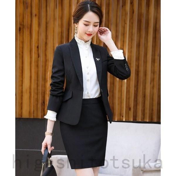スリーピース レディース スーツパンツスーツ 大きいサイズ 無地
