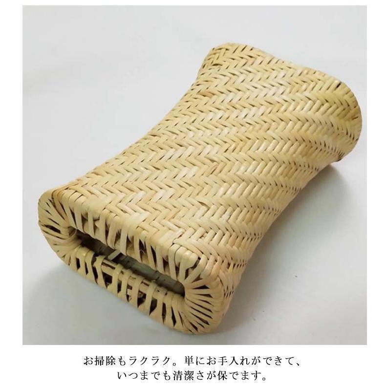 籐枕 籐まくら インドネシア天然藤 快適 枕 蒸れにくい枕 長28cm 高級