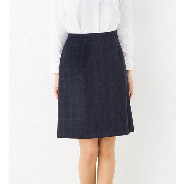 ポイント10倍 エレガントな女性らしさを演出チェック柄aラインスカート 事務服 オフィス制服 ひざ丈 きれいめ 希少 Gestcapchile Cl