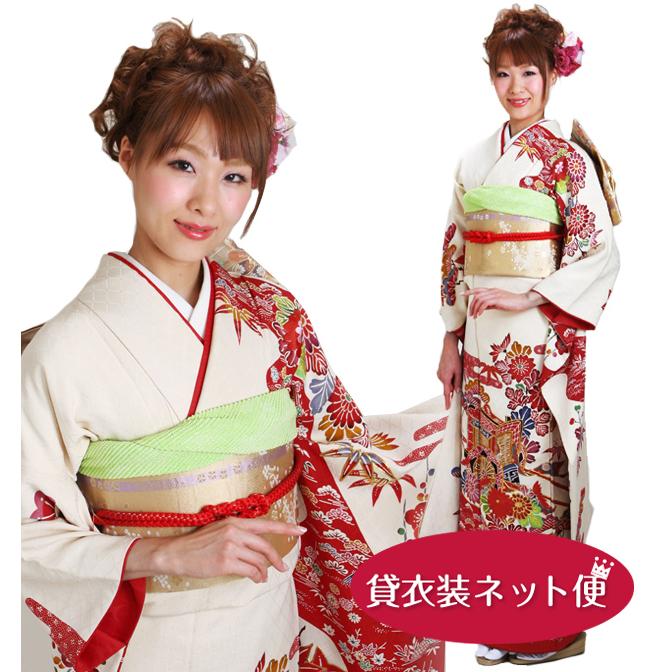 振袖レンタル 成人式 成人式着物 1月 振袖 レンタル レンタル振袖 白 