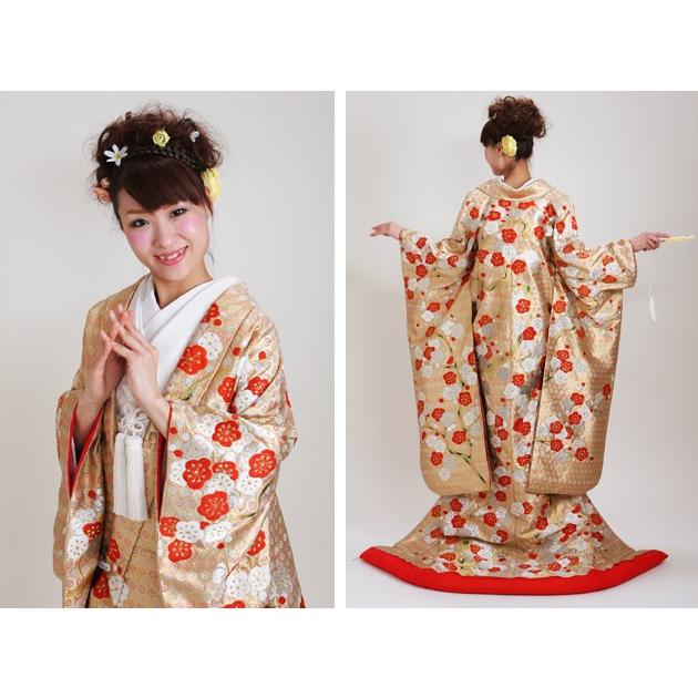 新品 正規品 色打掛 レンタル 格安 紋付袴レンタル フルセット 金色 378 色打掛 紋付袴レンタル 打掛 レンタル 打掛 色打掛レンタル 貸衣装 リモ婚 安い 格安 往復送料無料 Fai0378 貸衣装ネット便 一番の