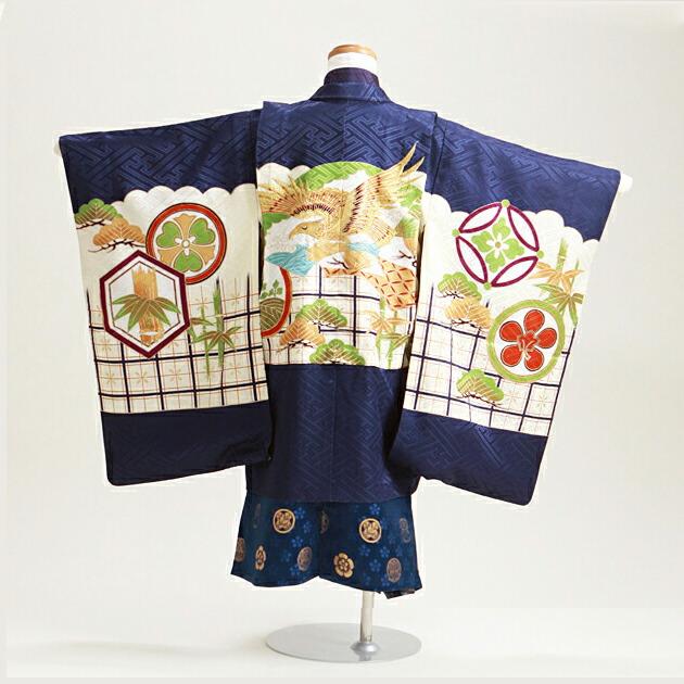 七五三 男の子 着物 お着付けラクラク！ 5歳 レンタル 卒園式