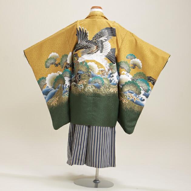 七五三 男の子 着物 お着付けラクラク！ 7歳 レンタル 卒園式