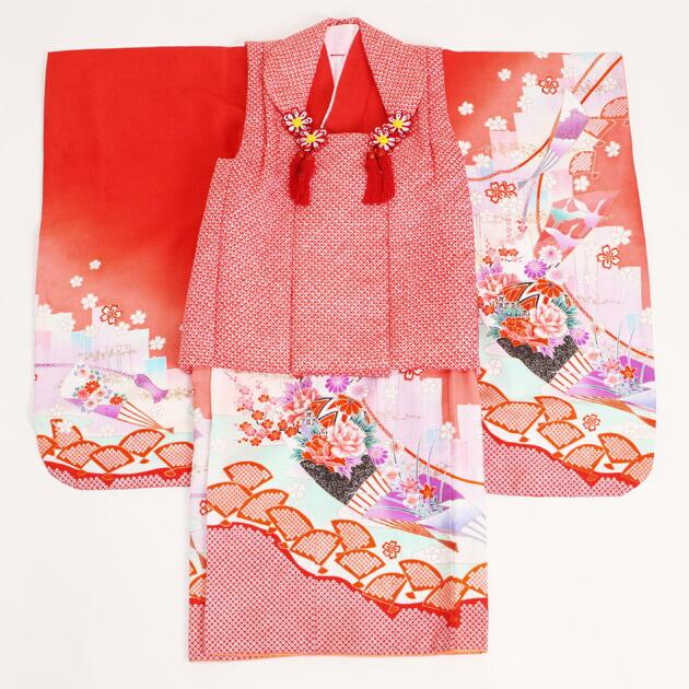 七五三 着物 3歳 被布 324-s17 被布セット 被布コート 着物