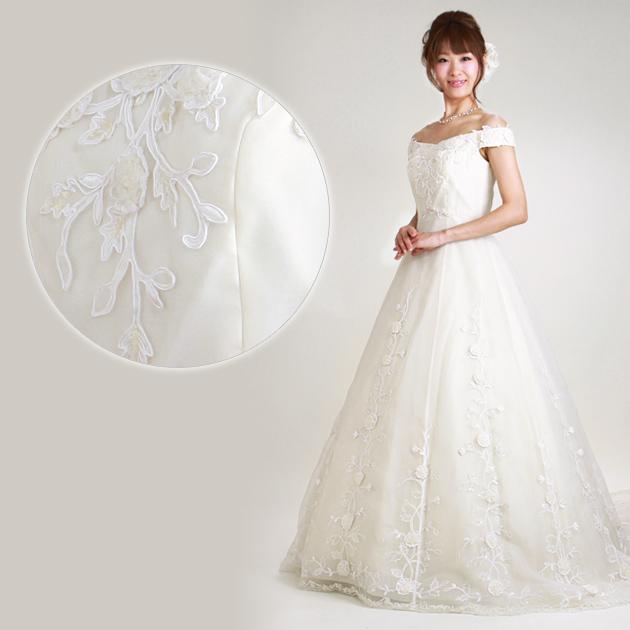 ウェディングドレス レンタル 9号-11号 Aライン ウエディングドレス