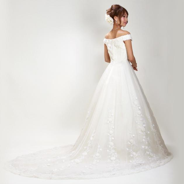 ウェディングドレス レンタル 9号-11号 Aライン ウエディングドレス