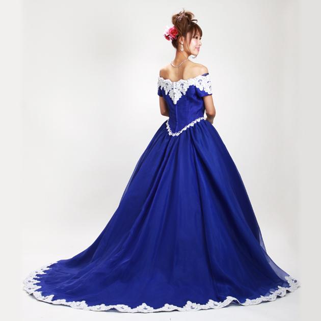 カラードレス レンタル 11号 プリンセスライン ネイビー 海外挙式 レンタルカラードレス 海外挙式 レンタル 安い リモ婚 安い 格安 送料無料 7138 Fat7138 貸衣装ネット便