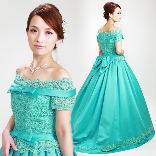 カラードレス レンタル 7号 9号 送料無料 プリンセスライン グリーン 海外挙式 レンタルカラードレス 海外挙式 リモ婚 安い 7号 9号 格安 送料無料 7267 Fat7267 貸衣装ネット便