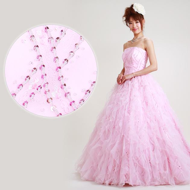 カラードレス 海外挙式 レンタルカラードレス プリンセスライン ピンク 格安 レンタル レンタル 安い レンタル 7号 9号 7308 海外挙式 リモ婚 送料無料 Fat7308 貸衣装ネット便