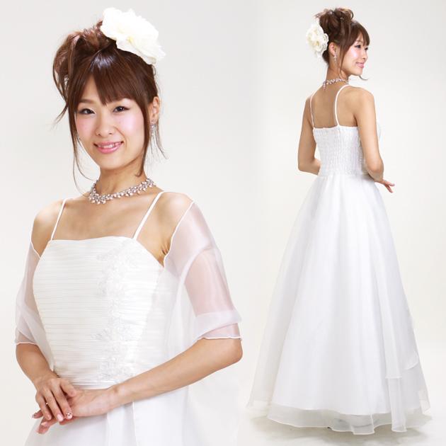 二次会 ドレス レンタル 9号-13号 ホワイト Aライン 1010 結婚式 お呼ばれ 服装 フォーマル 演奏会 発表会 披露宴 往復送料無料