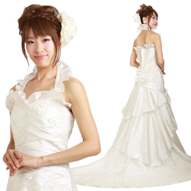 二次会 ドレス レンタル 11号-13号 ホワイト マーメイドライン 1083 結婚式 お呼ばれ 服装 フォーマル 演奏会 発表会 披露宴 往復送料無料