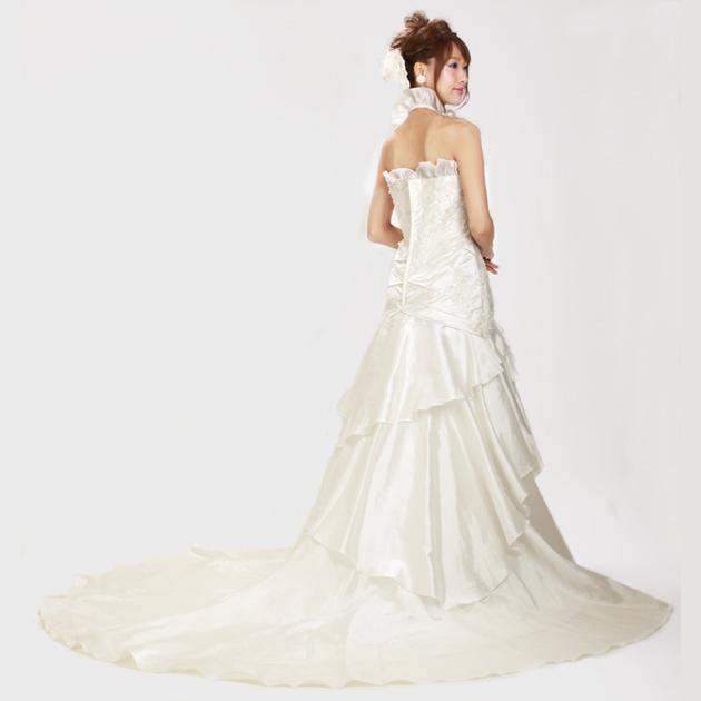 二次会 ドレス レンタル 11号-13号 ホワイト マーメイドライン 1083 結婚式 お呼ばれ 服装 フォーマル 演奏会 発表会 披露宴 往復送料無料_1