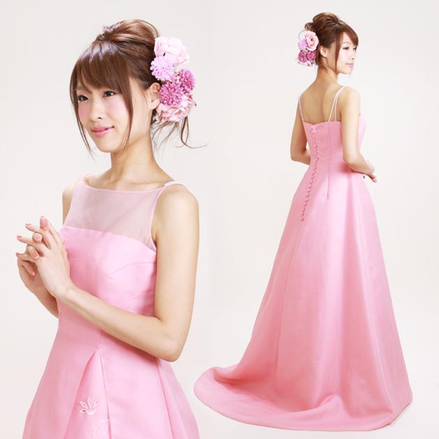 二次会 ドレス レンタル 9号 ピンク Aライン 1108 結婚式 お呼ばれ 服装 フォーマル 演奏会 発表会 披露宴 往復送料無料