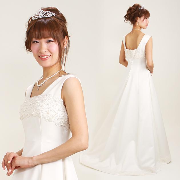 二次会 ドレス レンタル 9号 オフホワイト Aライン 1110 結婚式 お呼ばれ 服装 フォーマル 演奏会 発表会 披露宴 往復送料無料