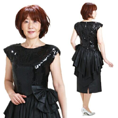 パーティードレス レンタル バック ネックレス無料 ９号 黒 ワンピース 32 B 夏 50代 60代 あすつく 送料無料 Apaproduction Fr