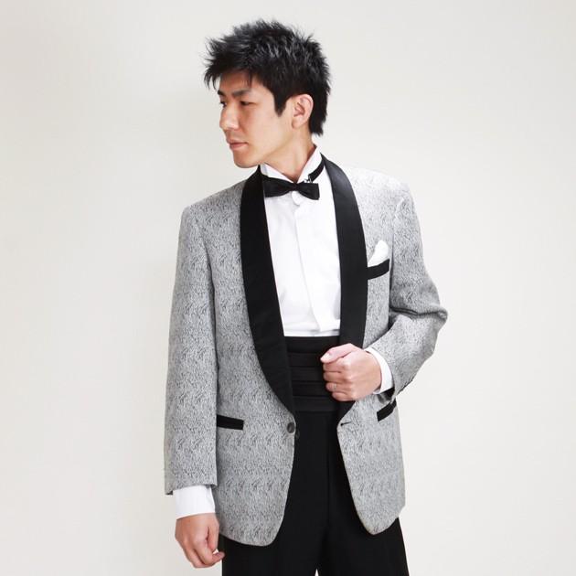タキシード レンタル M・Lサイズ 168cm〜175cm グレー 夏用 夏物 NT
