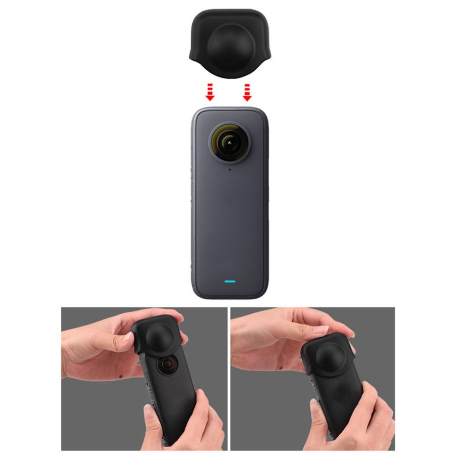 全品送料無料】 Insta360 X3 カメラレンズカバー レンズ保護 シリコン