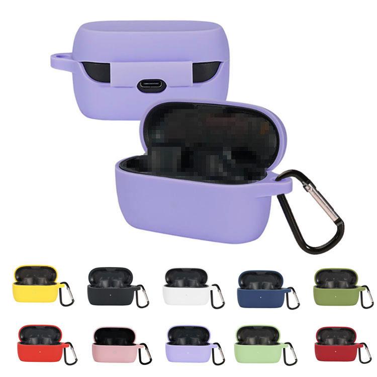 Jabra Elite 3 ケース / カバー カラビナ付き シリコン イヤホン 保護カバー ジャブラ エリート 3 保護ケース シンプル