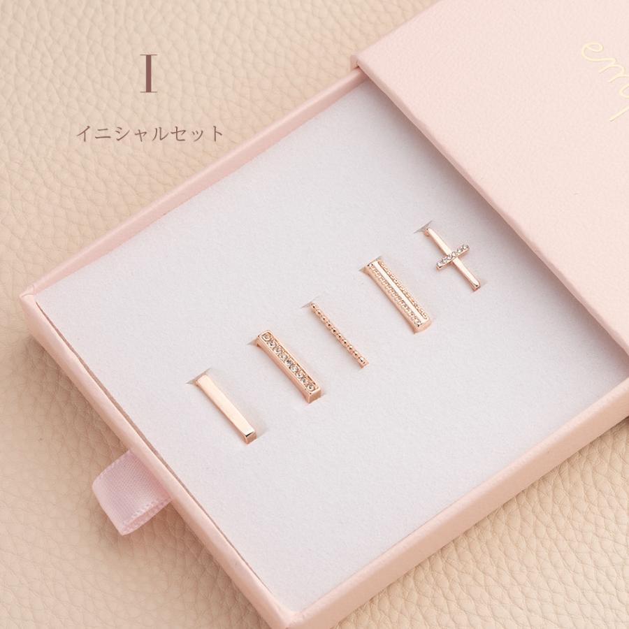 チャーム ミニ アクセサリー for Lily slim / STACY アップルウォッチ バンド 8 7 SE レディース かわいい イニシャル キラキラ 華やか ローズゴールド | エンパイア | 10