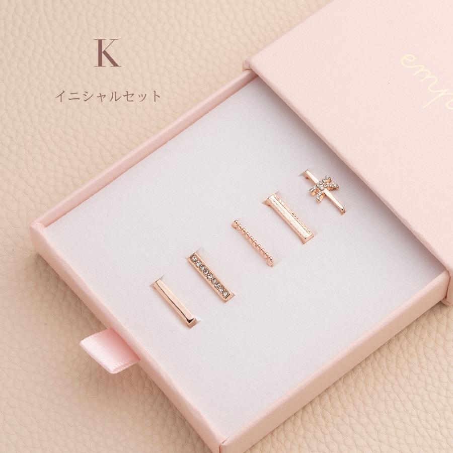 チャーム ミニ アクセサリー for Lily slim / STACY アップルウォッチ バンド 8 7 SE レディース かわいい イニシャル キラキラ 華やか ローズゴールド | エンパイア | 12