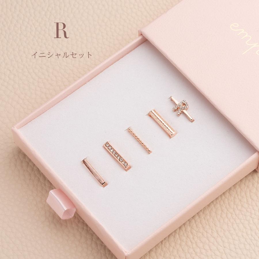 チャーム ミニ アクセサリー for Lily slim / STACY アップルウォッチ バンド 8 7 SE レディース かわいい イニシャル キラキラ 華やか ローズゴールド | エンパイア | 15