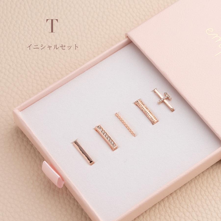 チャーム ミニ アクセサリー for Lily slim / STACY アップルウォッチ バンド 8 7 SE レディース かわいい イニシャル キラキラ 華やか ローズゴールド | エンパイア | 17