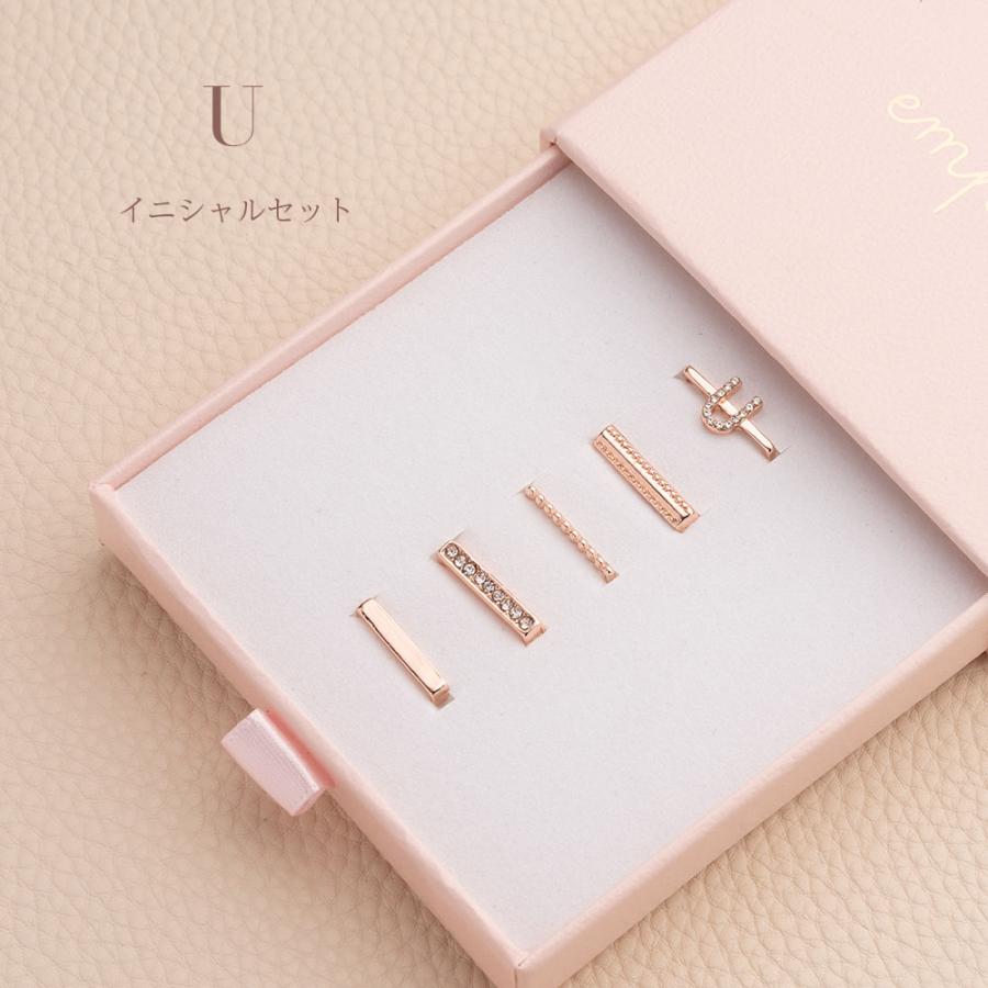 チャーム ミニ アクセサリー for Lily slim / STACY アップルウォッチ バンド 8 7 SE レディース かわいい イニシャル キラキラ 華やか ローズゴールド | エンパイア | 18