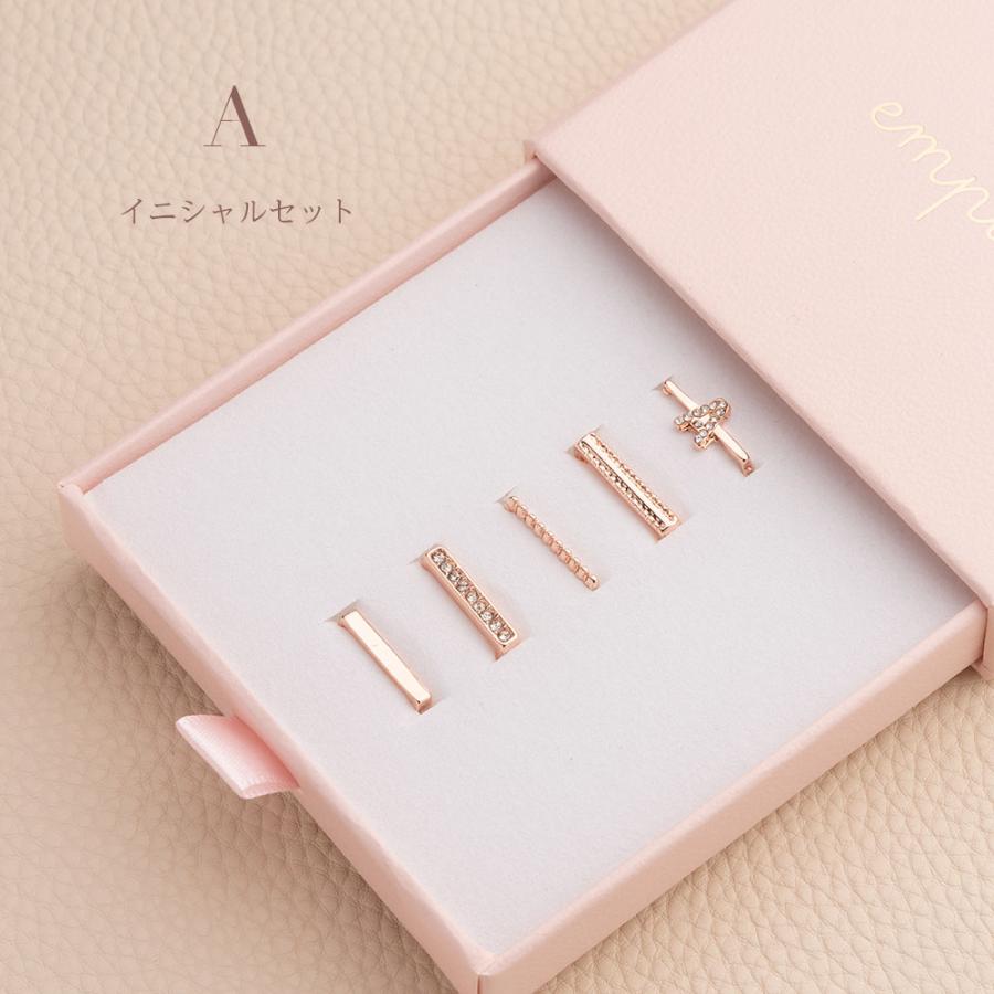 チャーム ミニ アクセサリー for Lily slim / STACY アップルウォッチ バンド 8 7 SE レディース かわいい イニシャル キラキラ 華やか ローズゴールド | エンパイア | 07