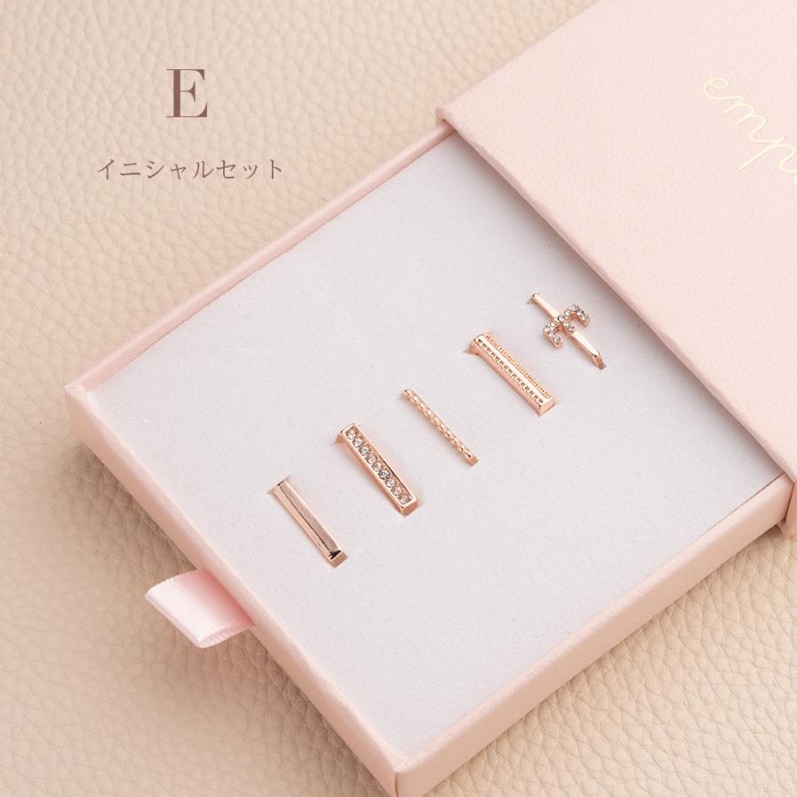 チャーム ミニ アクセサリー for Lily slim / STACY アップルウォッチ バンド 8 7 SE レディース かわいい イニシャル キラキラ 華やか ローズゴールド | エンパイア | 08