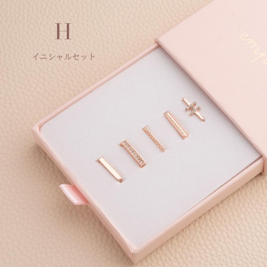 チャーム ミニ アクセサリー for Lily slim / STACY アップルウォッチ バンド 8 7 SE レディース かわいい イニシャル キラキラ 華やか ローズゴールド | エンパイア | 09