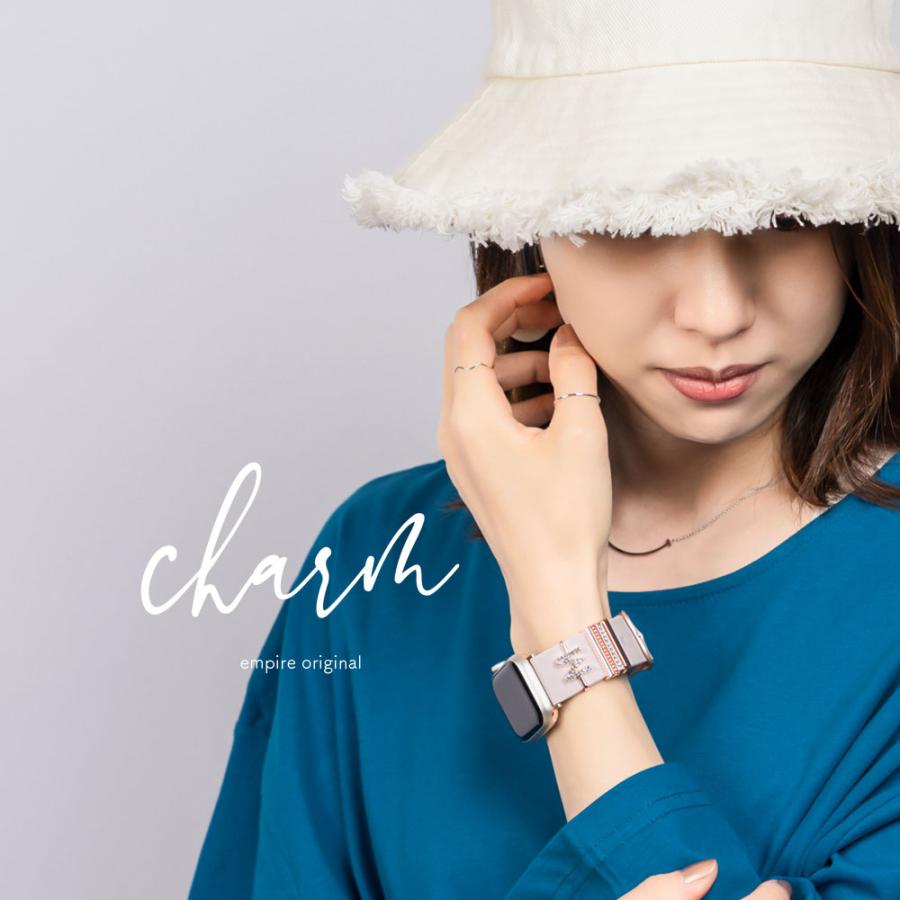 アップルウォッチ バンド チャーム 女性 人気 apple watch アクセサリー for LILY アップルウォッチ バンド 8 7 6 5 4 3 2 1 SE レディース かわいい イニシャル | エンパイア | 14