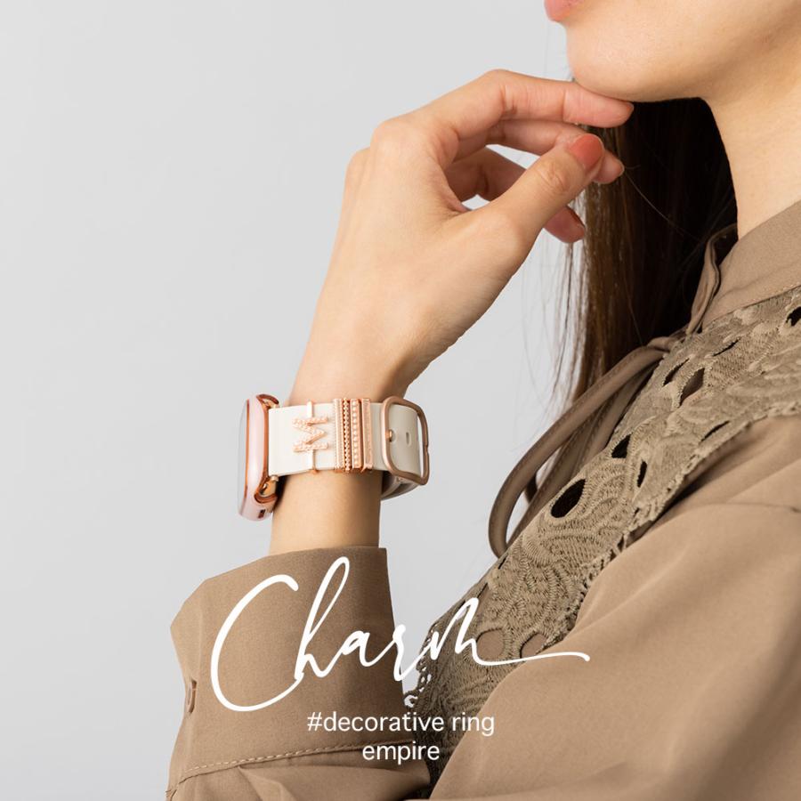 アップルウォッチ バンド チャーム 女性 人気 apple watch アクセサリー for LILY アップルウォッチ バンド 8 7 6 5 4 3 2 1 SE レディース かわいい イニシャル | エンパイア | 01