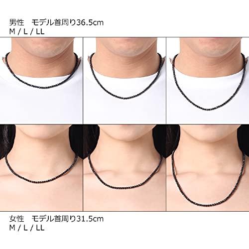 コラントッテ(Colantotte) ネックレス ルーチェαマット 100 M ABARN01M ブラック ネックレス ブラック 約